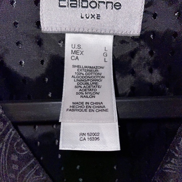 Liz Claiborne Mens Paisley Print Vest Dinner Formal Evening Prom Size Large New - Picture 8 of 14